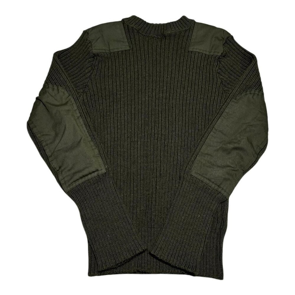 Vintage USA Made Marines 100% Wool Green Sweater Men's Medium